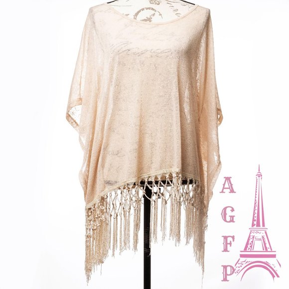See You Monday Sweaters - 💖 2/$30 Fringe poncho boho pullover blouse top